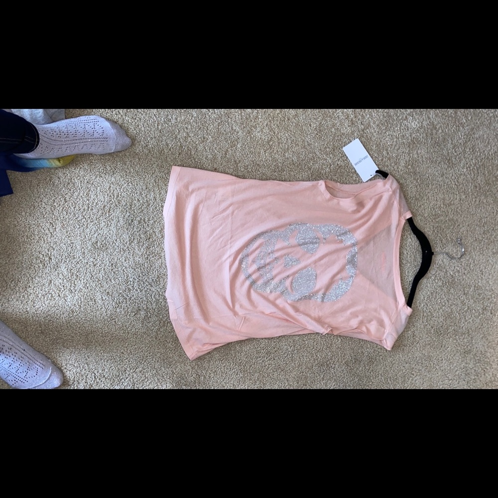 NWT Zadig & Voltaire Pink SKULL Back Brooklyn S